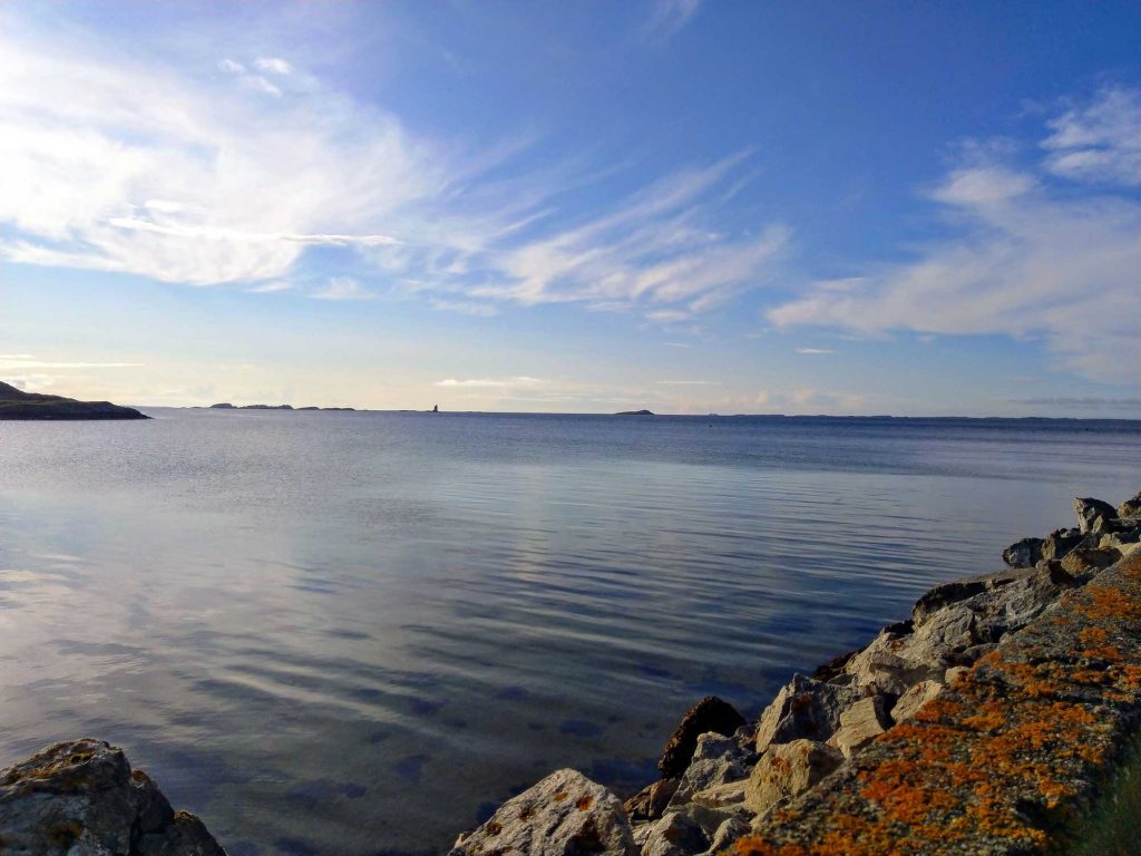 A view of the ocean from Uthaug marina.