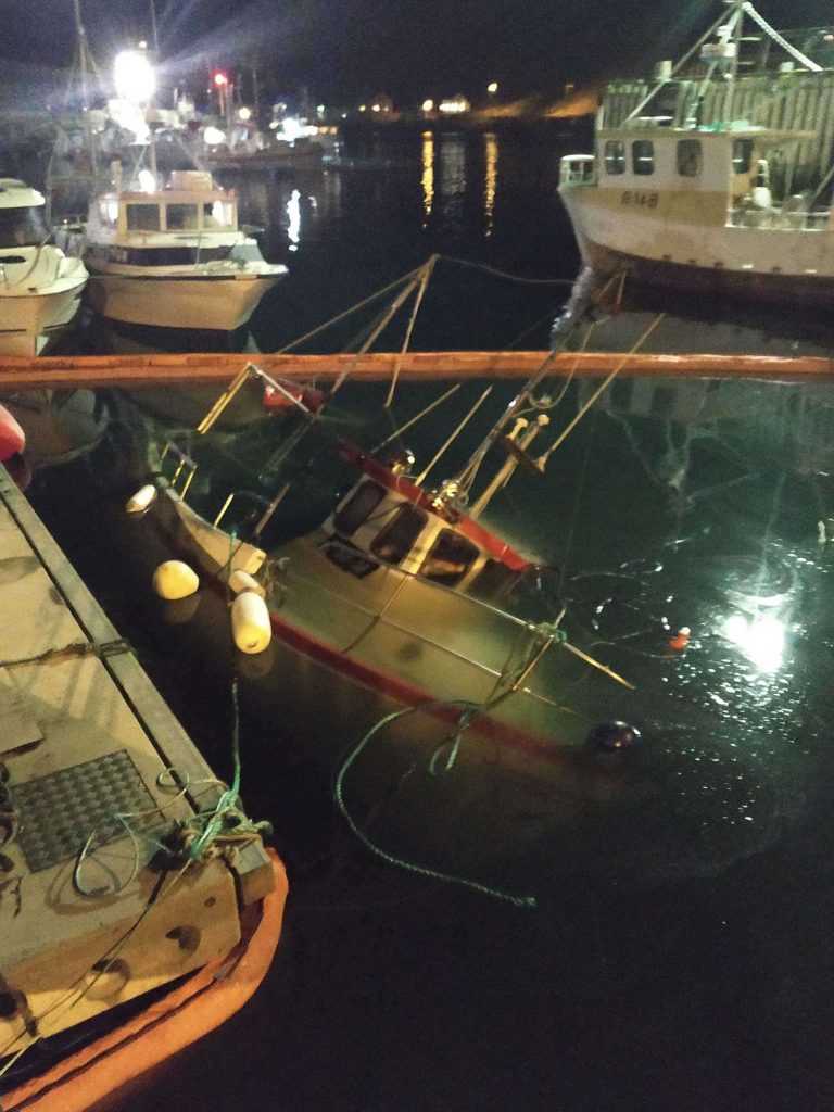 A shot of Smolten under water at night time when the tide is lower.